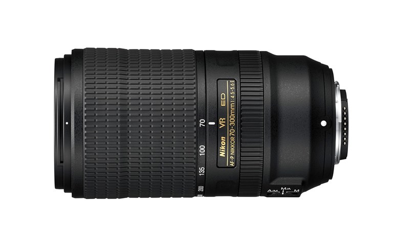 AF-P NIKKOR 70–300mm ED VR telephoto zoom.