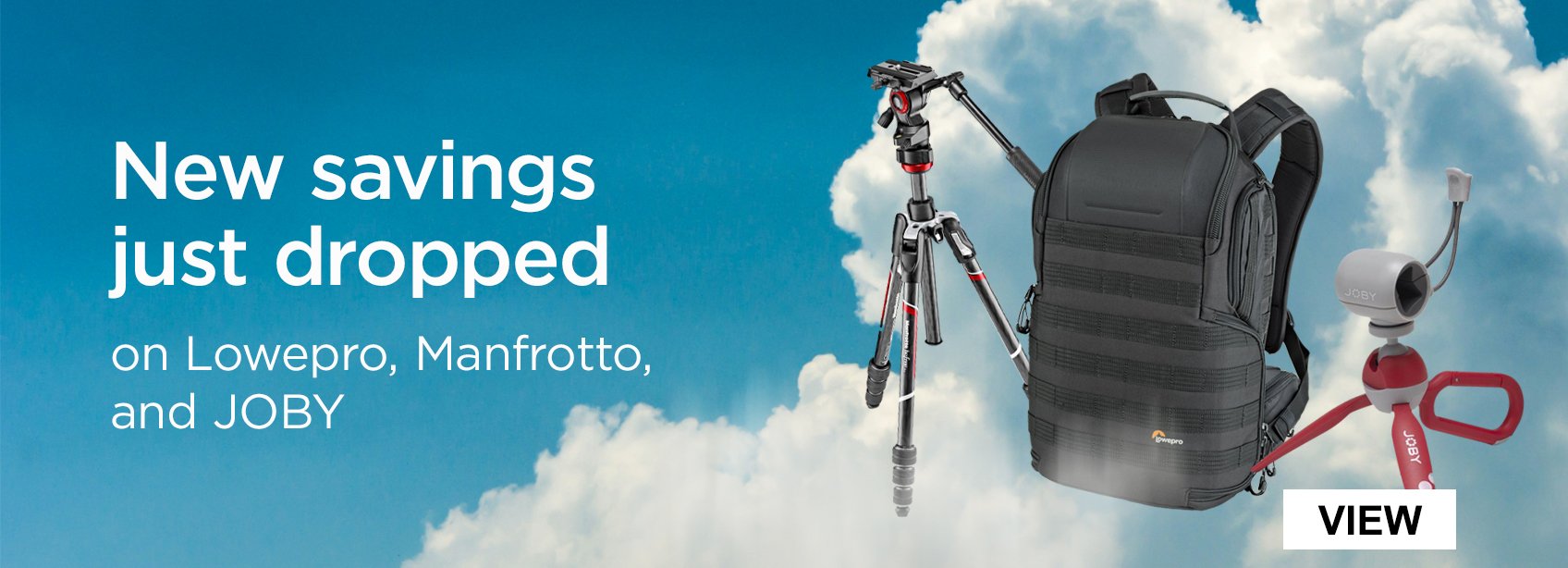 New savings just dropped on Lowepro, Manfrotto and JOBY