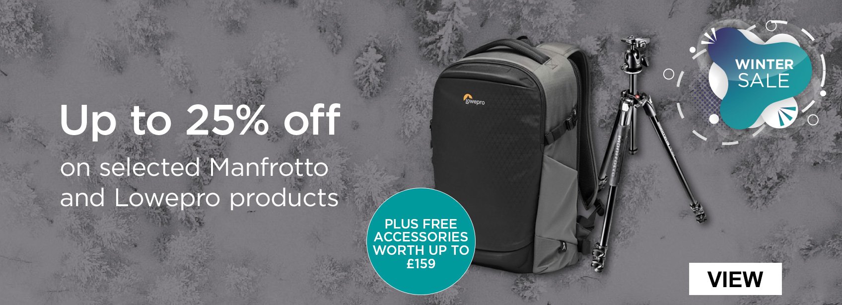 Up to 25% off selected Manfrotto and Lowepro products