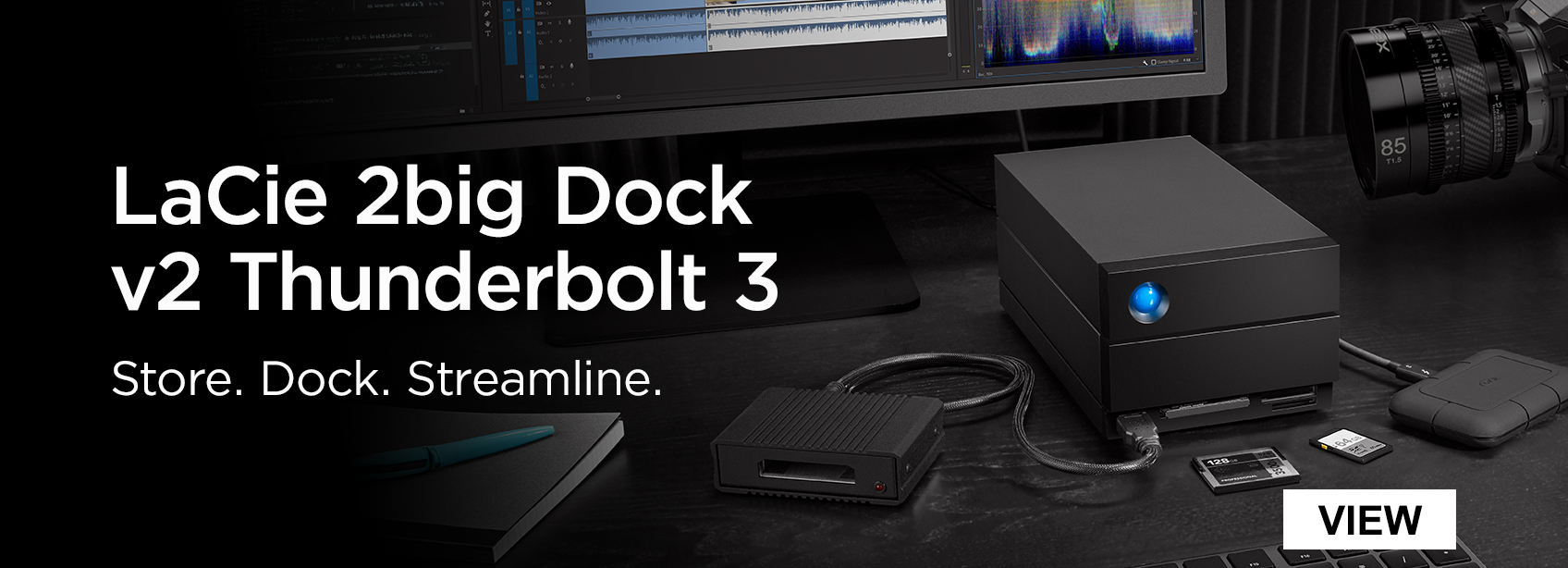 LaCie 2big Dock v2 Thuderbolt 3. Sotre. Dock. Streamline. 