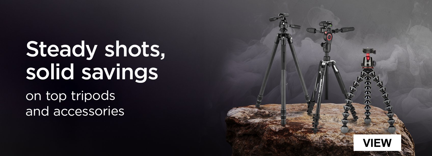 Steady Shots, Solid Savings on top tripods and accessories