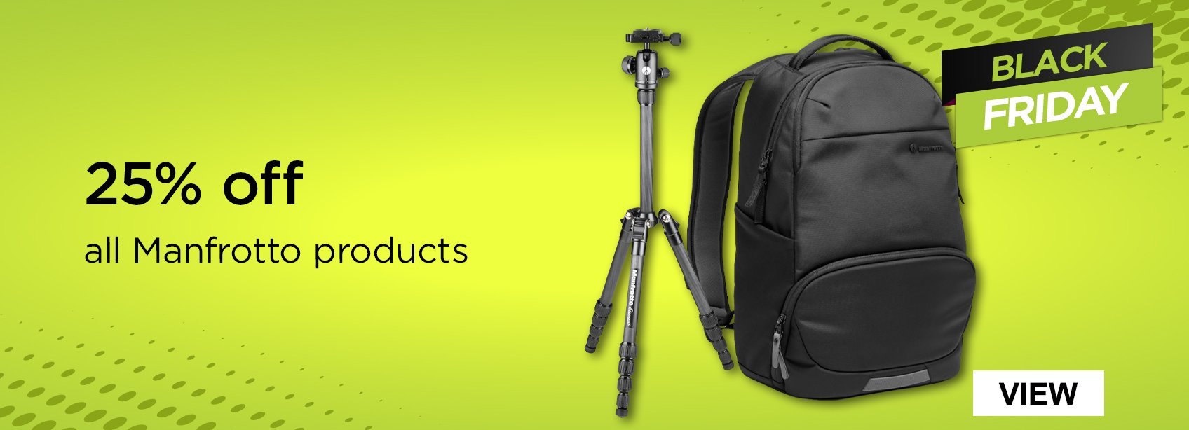 25% off all Manfrotto products