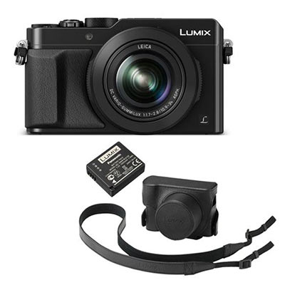 Panasonic LUMIX DMC-LX100 Digital Camera (Black) with Accessory 