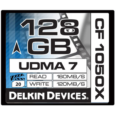 Delkin 128GB 1050X UDMA 7 Cinema Compact Flash