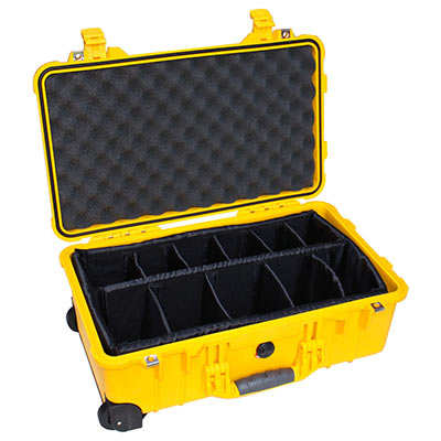 Peli 1510 Carry On Case with Dividers – Yellow