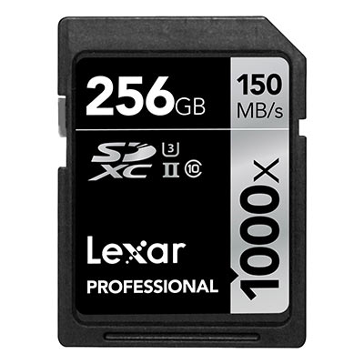 Lexar 256GB 1000x (150MB/Sec) Professional UHS-II SDXC Card