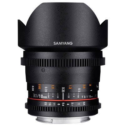 Samyang 10mm T3.1 ED AS NCS CS II Video Lens – Sony E Mount