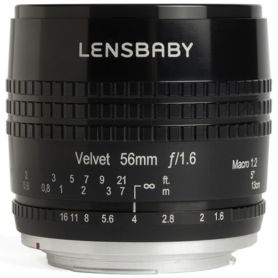 Lensbaby Velvet 56mm f1.6 Lens – Sony A Fit – Black