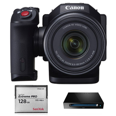 Canon XC10 4K Compact Camcorder with SanDisk 128GB CFast Card and Reader