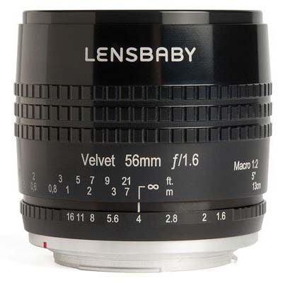 Lensbaby Velvet 56mm f1.6 Lens – Fujifilm X Fit – Black