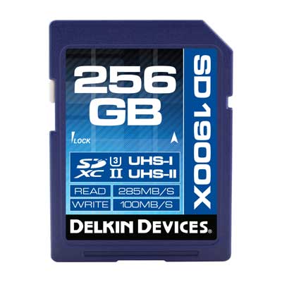 Delkin 256GB 1900x UHS-II SDXC Memory Card