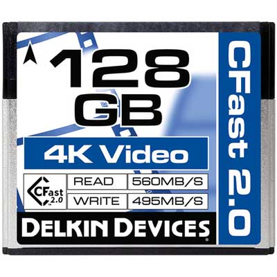 Delkin 128GB (560MB/Sec) Cinema CFast 2.0 Card