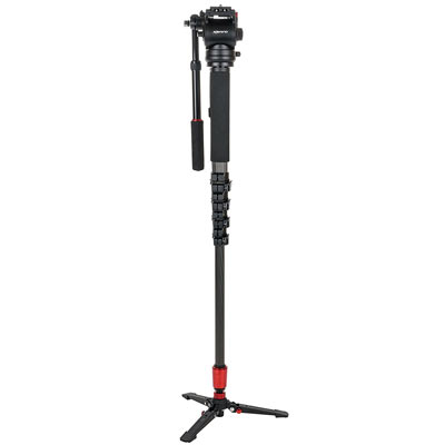 Kenro Video Monopod Kit (Carbon Fibre) with VH01F Fluid Head (Flat Base)