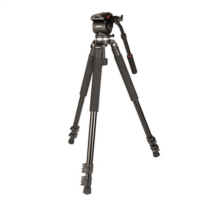 Kenro Standard Video Tripod Kit (Aluminium) with VH01B Fluid Head (Ball Base)