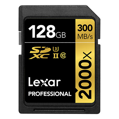 Lexar 128GB 2000x Professional SDXC RDR UII