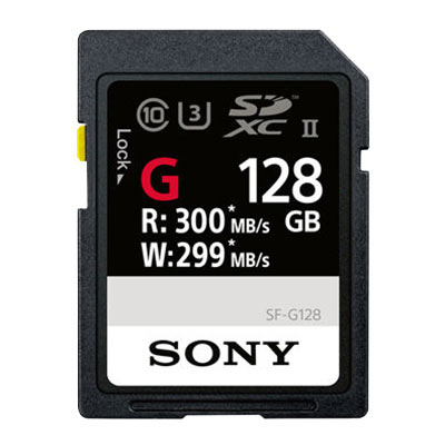 Sony G Series 128GB UHS-II 299 MB/Sec SDXC Card