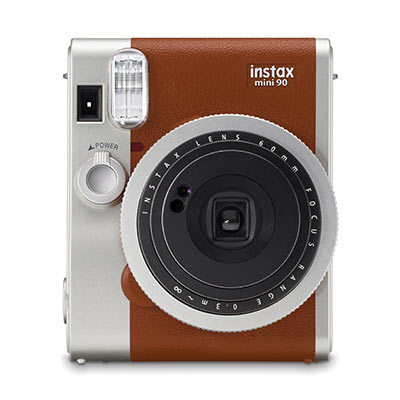 Fujifilm Instax Mini 90 Instant Film Camera with 10 Shots – Brown