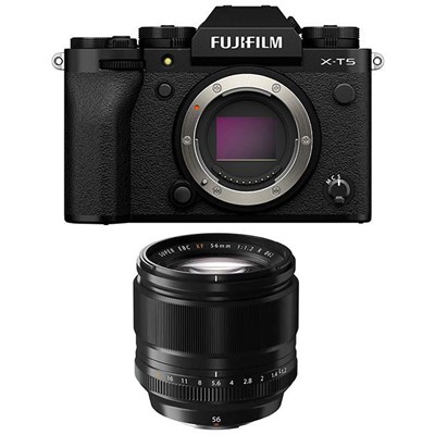 Fujifilm X-T5 Digital Camera Body with XF 56mm f1.2 R Lens - Black