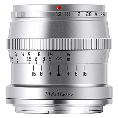 TTArtisan 50mm f1.2 Lens for Fujifilm X - Silver