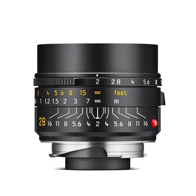 Leica 28mm f2 Summicron-M ASPH Lens - Black Anodised