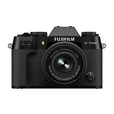 Fujifilm X-T50 Digital Camera Body with XC 15-45mm f3.5-5.6 OIS PZ Lens - Black