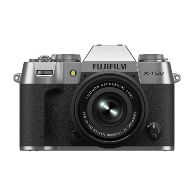 Fujifilm X-T50 Digital Camera Body with XC 15-45mm f3.5-5.6 OIS PZ Lens - Silver