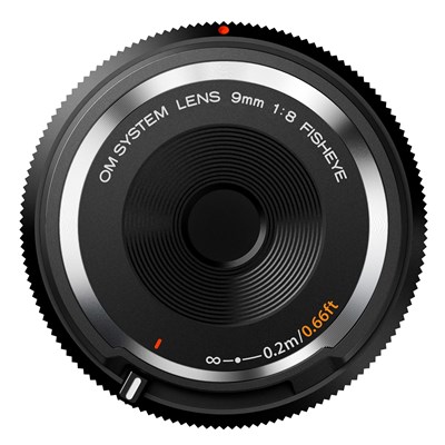 OM SYSTEM 9mm f8 Fisheye Body Cap Lens - Black