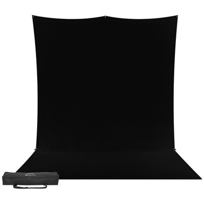 Westcott X-Drop Pro Wrinkle-Resistant Backdrop Kit - Rich Black Sweep - 8 x 13 ft.