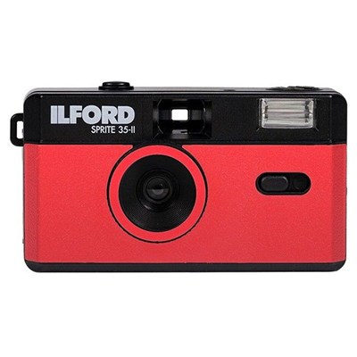 Ilford Sprite 35-II Reusable Camera - Black & Red