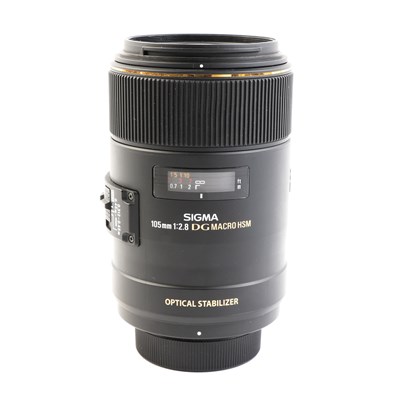 USED Sigma 105mm f2.8 Macro EX DG OS HSM for Nikon F