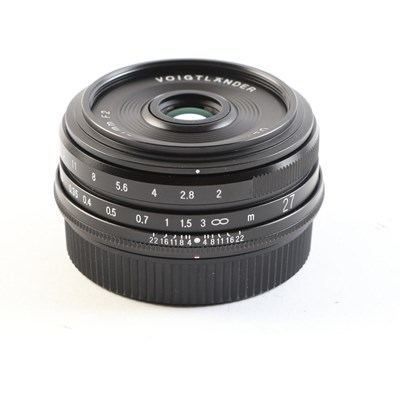 USED Voigtlander 27mm f2 Ultron Lens for Fujifilm X - Black